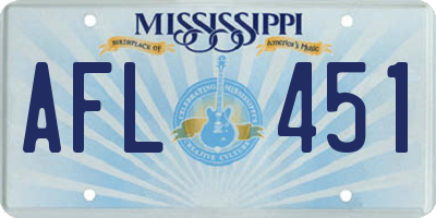 MS license plate AFL451