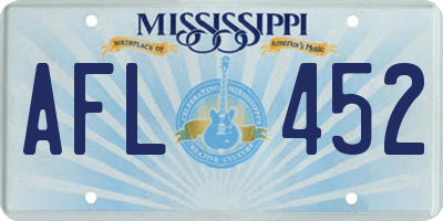 MS license plate AFL452