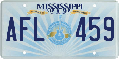 MS license plate AFL459