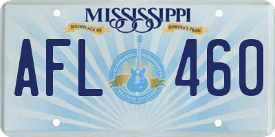 MS license plate AFL460