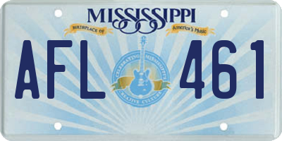 MS license plate AFL461