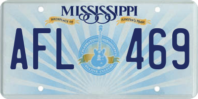 MS license plate AFL469
