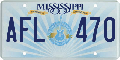 MS license plate AFL470