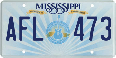 MS license plate AFL473
