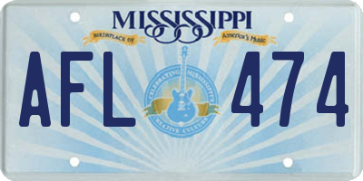 MS license plate AFL474