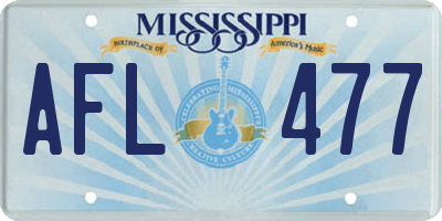 MS license plate AFL477