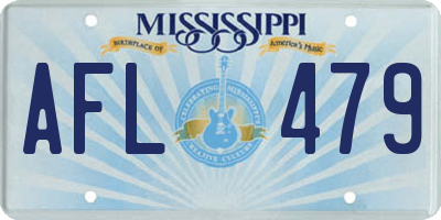 MS license plate AFL479