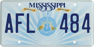 MS license plate AFL484