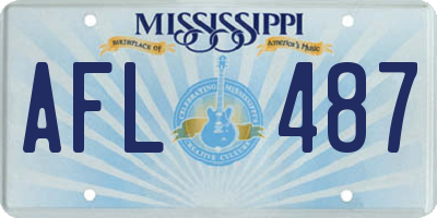 MS license plate AFL487