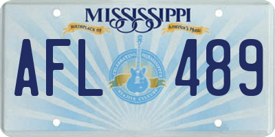 MS license plate AFL489