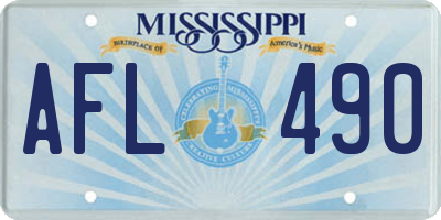 MS license plate AFL490