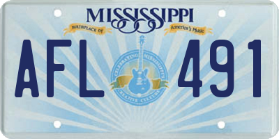 MS license plate AFL491