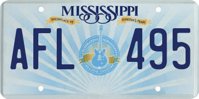 MS license plate AFL495