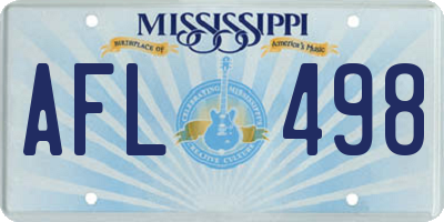 MS license plate AFL498