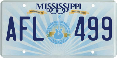 MS license plate AFL499