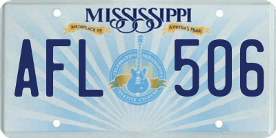 MS license plate AFL506