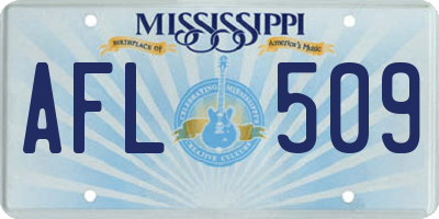 MS license plate AFL509