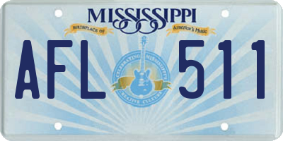 MS license plate AFL511