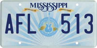 MS license plate AFL513