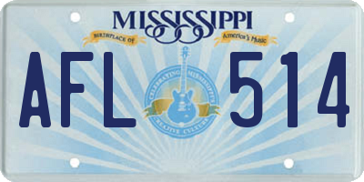 MS license plate AFL514