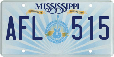 MS license plate AFL515