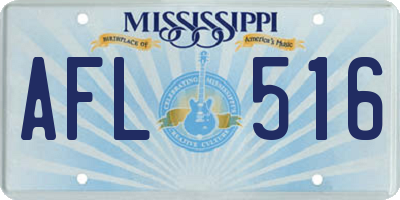 MS license plate AFL516