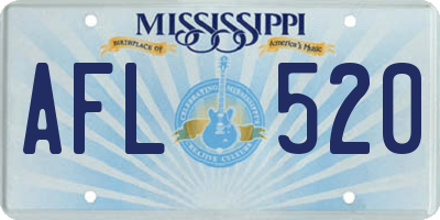 MS license plate AFL520
