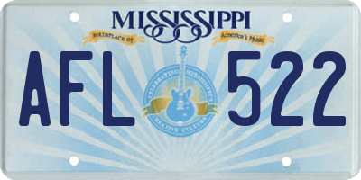 MS license plate AFL522