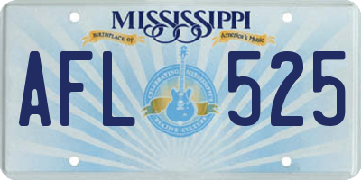 MS license plate AFL525