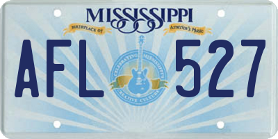 MS license plate AFL527