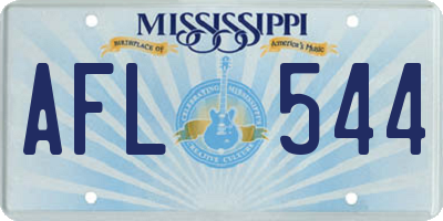 MS license plate AFL544