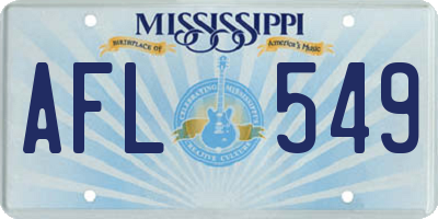 MS license plate AFL549