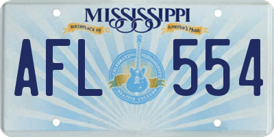 MS license plate AFL554