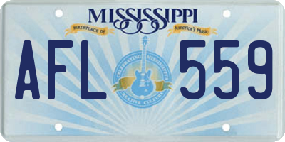 MS license plate AFL559