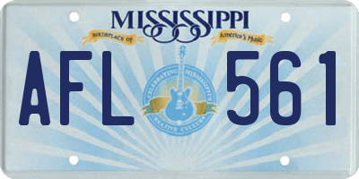 MS license plate AFL561