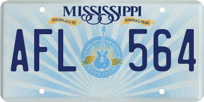 MS license plate AFL564