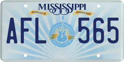 MS license plate AFL565