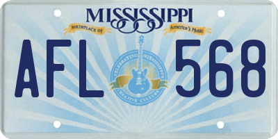 MS license plate AFL568