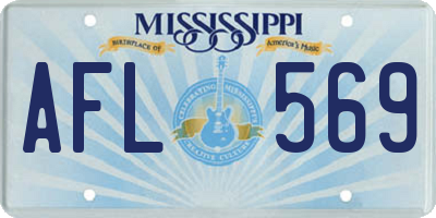 MS license plate AFL569