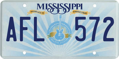 MS license plate AFL572