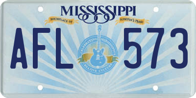 MS license plate AFL573