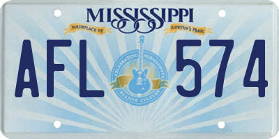 MS license plate AFL574