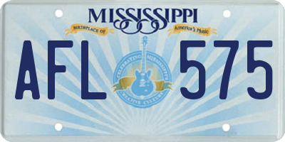 MS license plate AFL575