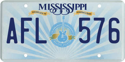 MS license plate AFL576