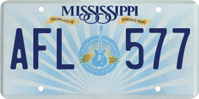 MS license plate AFL577