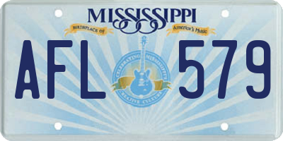 MS license plate AFL579