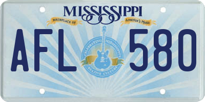 MS license plate AFL580