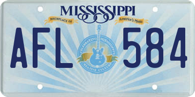 MS license plate AFL584