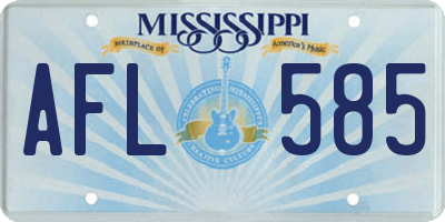 MS license plate AFL585