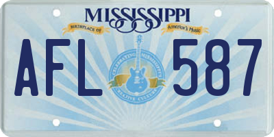 MS license plate AFL587